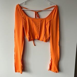 Orange crop top
